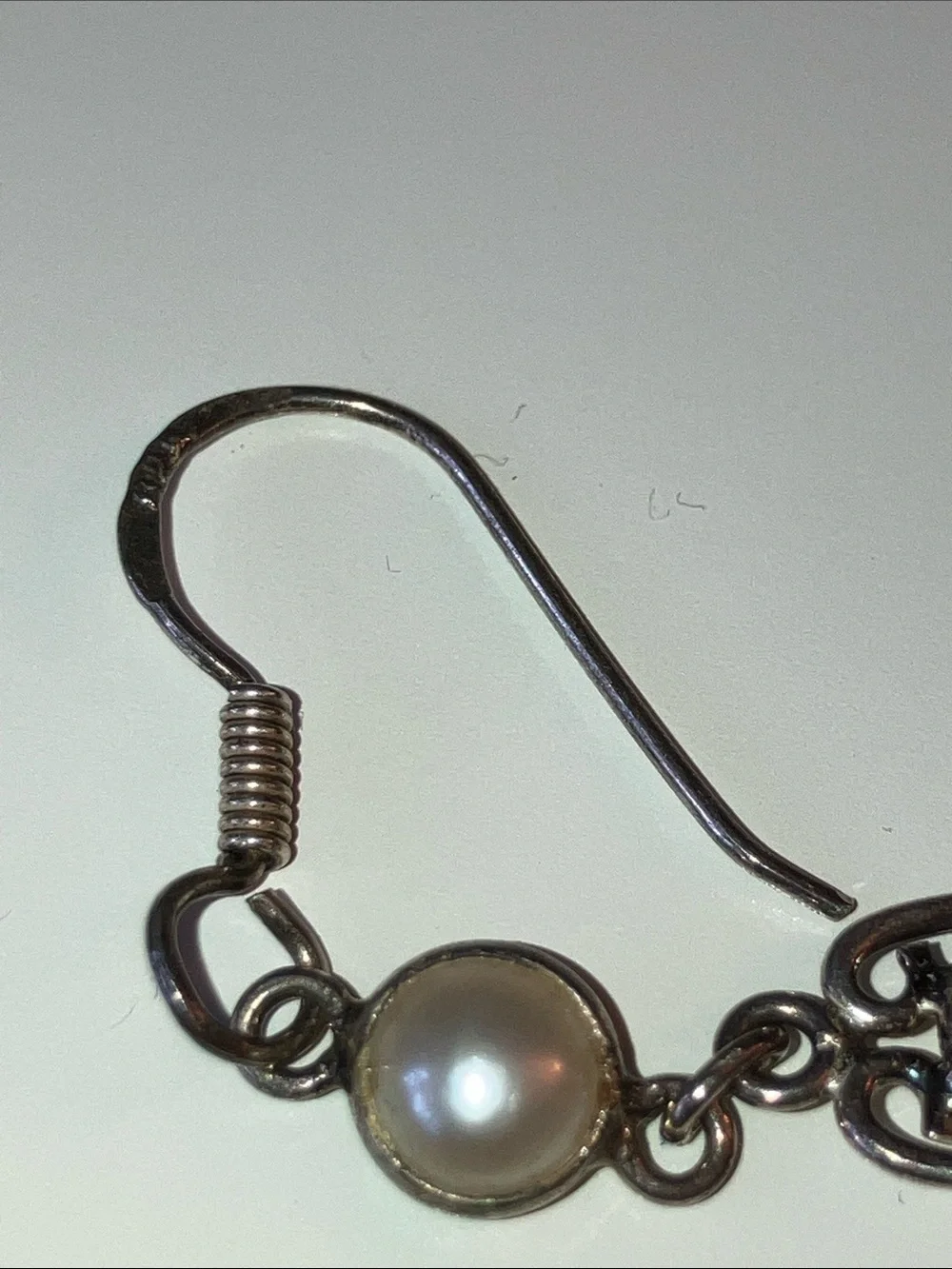 Pearl Cascade Chandelier Earrings  Sterling Silver Finish
